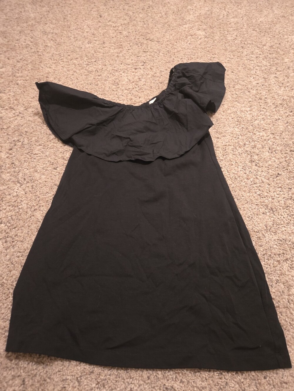 a new day Black One-Shoulder Ruffle Dress